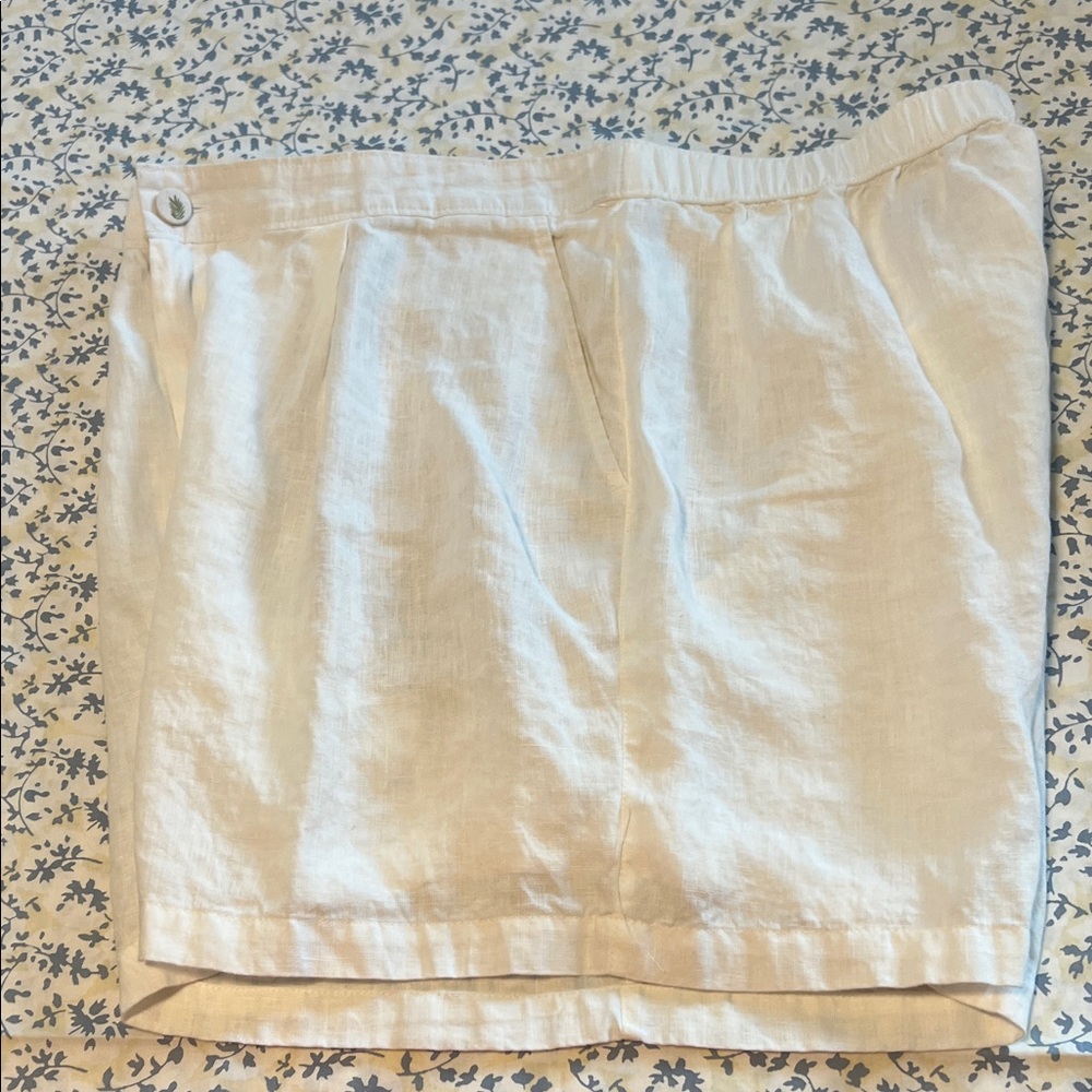 Calypso St. Barth Light Tan Linen Trousers